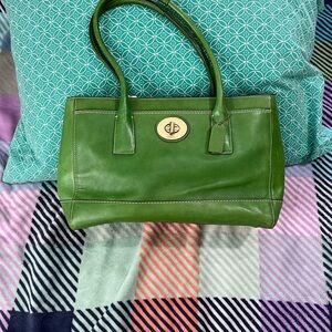 Coach green leather Madeline